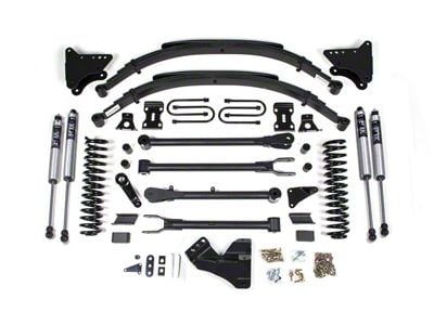 BDS 4-Inch 4-Link Suspension Lift Kit with Rear Leaf Springs and FOX 2.0 Performance Shocks (05-07 4WD 5.4L, 6.8L F-250 Super Duty)