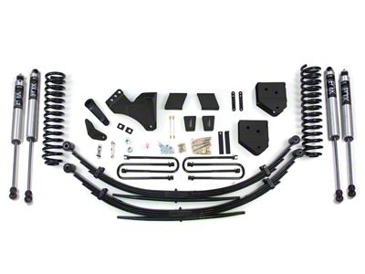 BDS 4-Inch 4-Link Suspension Lift Kit with Rear Leaf Springs and FOX 2.0 Performance Shocks (05-07 4WD 6.0L Powerstroke F-250 Super Duty)