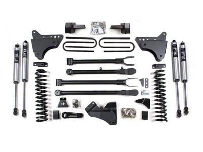 BDS 4-Inch 4-Link Suspension Lift Kit with Rear Lift Blocks and FOX 2.0 Performance Shocks (05-07 4WD 6.0L Powerstroke F-250 Super Duty w/ Factory Overload Springs)