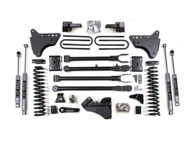 BDS 4-Inch 4-Link Suspension Lift Kit with Rear Lift Blocks and NX2 Nitro Shocks (11-16 4WD 6.2L F-250 Super Duty)