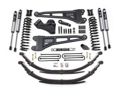 BDS 4-Inch Radius Arm Suspension Lift Kit with Reaf Leaf Springs and FOX 2.0 Performance Shocks (05-07 4WD 6.0L Powerstroke F-250 Super Duty)