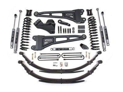 BDS 4-Inch Radius Arm Suspension Lift Kit with Rear Leaf Springs and NX2 Nitro Shocks (08-10 4WD 6.4L Powerstroke F-250 Super Duty)