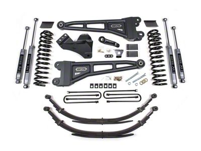 BDS 4-Inch Radius Arm Suspension Lift Kit with Leaf Springs and NX2 Nitro Shocks (11-16 4WD 6.7L Powerstroke F-250 Super Duty)