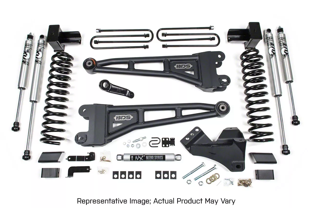 BDS F-250 Super Duty 4-Inch Radius Arm Suspension Lift Kit with NX2 ...