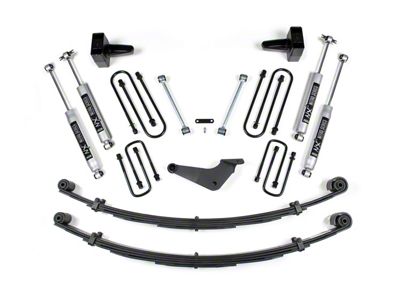 BDS 4-Inch Suspension Lift Kit with Rear Lear Springs with FOX 2.0 Performance Shocks (99-02/28/1999 4WD F-250 Super Duty w/ Square U-Bolt & Factory Overload Springs)