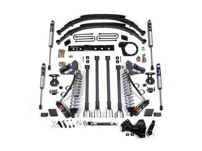 BDS 6-Inch 4-Link Suspension Lift Kit with Leaf Springs, FOX 2.5 Performance Elite Coil-Overs and 2.0 Performance Shocks (17-19 4WD 6.7L Powerstroke F-250 Super Duty)