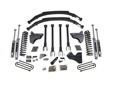 BDS 6-Inch 4-Link Suspension Lift Kit with Leaf Springs and NX2 Nitro Shocks (05-07 4WD 5.4L, 6.8L F-250 Super Duty)