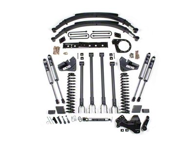 BDS 6-Inch 4-Link Suspension Lift Kit with Reaf Leaf Springs and FOX 2.0 Performance Shocks (17-19 4WD 6.7L Powerstroke F-250 Super Duty)