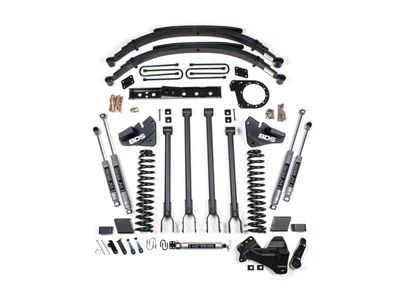 BDS 6-Inch 4-Link Suspension Lift Kit with Reaf Leaf Springs and NX2 Nitro Shocks (17-19 4WD 6.7L Powerstroke F-250 Super Duty)