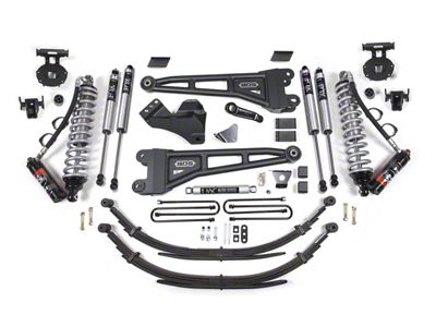 BDS 6-Inch Radius Arm Suspension Lift Kit with Rear Leaf Springs, FOX 2.5 Performance Elite Coil-Overs and FOX 2.0 Performance Shocks (05-07 4WD 6.0L Powerstroke F-250 Super Duty)