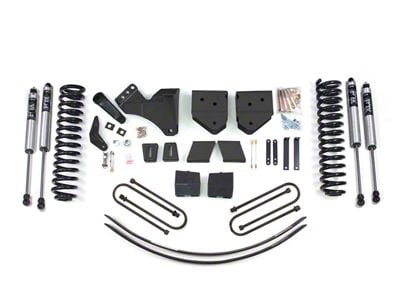 BDS 6-Inch Suspension Lift Kit with 3-Inch Rear Lift Blocks, Add-A-Leaf and FOX 2.0 Performance Shocks (05-07 4WD 5.4L, 6.8L F-250 Super Duty w/ Factory Overload Springs)