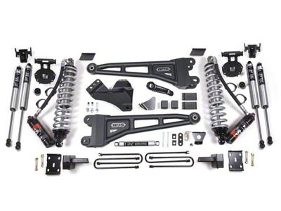 BDS 6-Inch Radius Arm Suspension Lift Kit with 4-Inch Rear Lift Blocks, Add-A-Leaf, FOX 2.5 Performance Elite Coil-Overs and FOX 2.0 Performance Shocks (05-07 4WD 6.0L Powerstroke F-250 Super Duty w/ Factory Overload Springs)