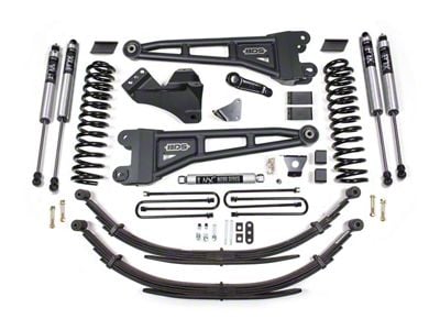 BDS 6-Inch Radius Arm Suspension Lift Kit with 6-Inch Rear Lift Leaf Springs and FOX 2.0 Performance Shocks (05-07 4WD 6.0L Powerstroke F-250 Super Duty)