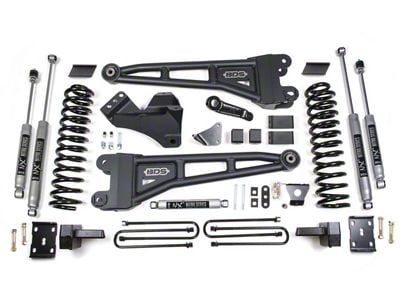 BDS 6-Inch Radius Arm Suspension Lift Kit with 5-Inch Rear Lift Blocks, Add-A-Leaf and NX2 Nitro Shocks (05-07 4WD 5.4L, 6.8L F-250 Super Duty w/o Factory Overload Springs)