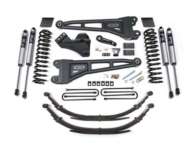 BDS 6-Inch Radius Arm Suspension Lift Kit with FOX 2.0 Performance Shocks (11-16 4WD 6.7L Powerstroke F-250 Super Duty w/ Factory 3-Inch Lift Blocks)