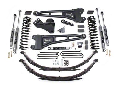 BDS 6-Inch Radius Arm Suspension Lift Kit with Rear Leaf Springs and NX2 Nitro Shocks (08-10 4WD 6.4L Powerstroke F-250 Super Duty)