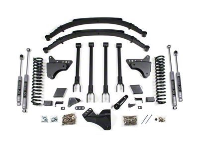 BDS 8-Inch 4-Link Conversion Suspension Lift Kit with NX2 Nitro Shocks (11-16 4WD 6.7L Powerstroke F-250 Super Duty)