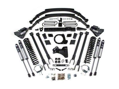 BDS 8-Inch 4-Link Suspension Lift Kit with Reaf Leaf Springs and FOX 2.0 Performance Shocks (17-19 4WD 6.7L Powerstroke F-250 Super Duty)