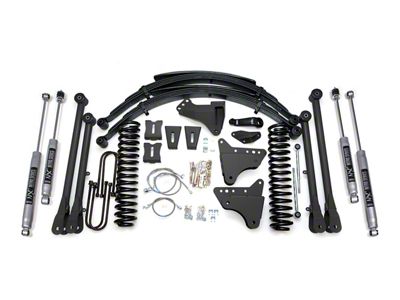 BDS 8-Inch 4-Link Suspension Lift Kit with Rear Leaf Springs and NX2 Nitro Shocks (05-07 4WD 6.0L Powerstroke F-250 Super Duty)