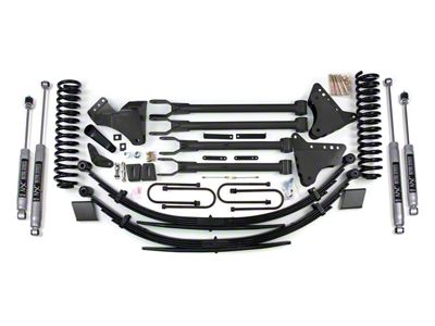 BDS 8-Inch 4-Link Suspension Lift Kit with Rear Leaf Springs and NX2 Nitro Shocks (08-10 4WD 5.4L, 6.8L F-250 Super Duty)