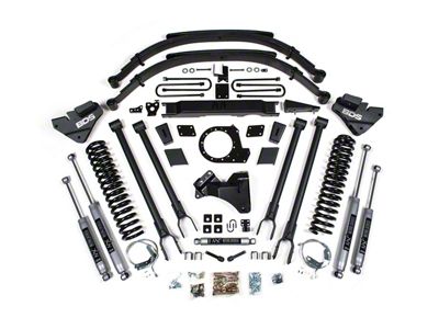 BDS 9-Inch 4-Link Suspension Lift Kit with Rear Leaf Springs and NX2 Nitro Shocks (20-22 4WD 6.2L, 7.3L F-250 Super Duty)