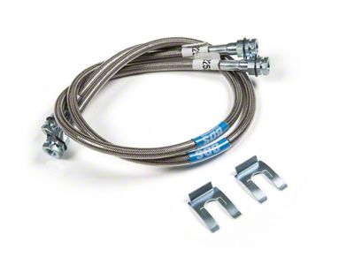 BDS Stainless Steel Braided Brake Line Kit for 4 to 8-Inch Lift; Rear (11-15 4WD F-250 Super Duty)