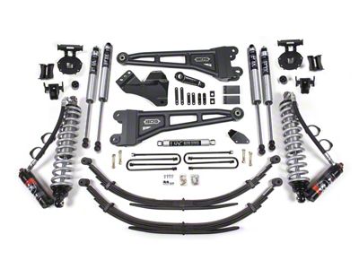 BDS 4-Inch Radius Arm Suspension Lift Kit with Rear Leaf Springs, FOX 2.5 Performance Elite Coil-Overs and FOX 2.0 Performance Shocks (05-07 4WD 6.0L Powerstroke F-350 Super Duty SRW)