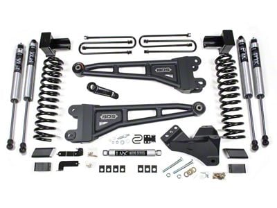 BDS 4-Inch Radius Arm Suspension Lift Kit with FOX OX 2.0 Performance Shocks (17-19 4WD 6.7L Powerstroke F-350 Super Duty DRW)