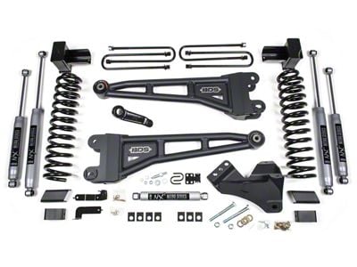 BDS 4-Inch Radius Arm Suspension Lift Kit with NX2 Nitro Shocks (17-19 4WD 6.7L Powerstroke F-350 Super Duty DRW)