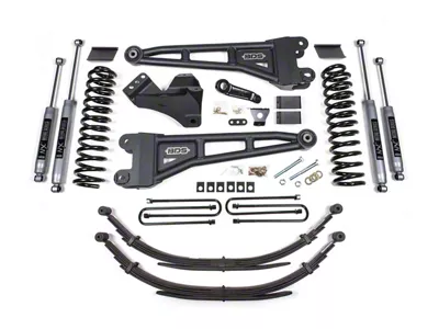 BDS 4-Inch Radius Arm Suspension Lift Kit with Leaf Springs and NX2 Nitro Shocks (11-16 4WD 6.7L Powerstroke F-350 Super Duty)