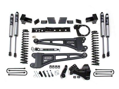 BDS 6-Inch Radius Arm Suspension Lift Kit with 5-Inch Lift Blocks and FOX 2.0 Performance Shocks (17-19 4WD 6.7L Powerstroke F-350 Super Duty w/ 3-Leaf Rear Springs)