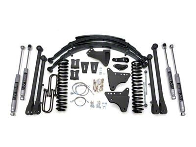 BDS 8-Inch 4-Link Suspension Lift Kit with Rear Leaf Springs and NX2 Nitro Shocks (05-07 4WD 6.0L Powerstroke F-350 Super Duty)