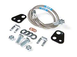 BDS Stainless Steel Braided Brake Line Kit for 6-Inch Lift; Front (06-18 4WD RAM 1500)