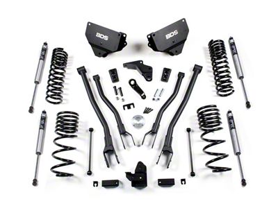 BDS 4-Inch 4-Link Suspension Lift Kit with Rear Coil Springs and FOX 2.0 Performance Shocks (14-18 4WD 5.7L, 6.4L RAM 2500)