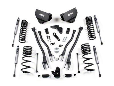 BDS 4-Inch 4-Link Suspension Lift Kit with Rear Coil Springs and FOX 2.0 Performance Shocks (14-18 4WD 6.7L RAM 2500)