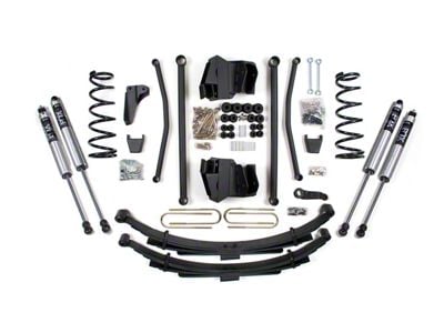 BDS 4-Inch Long Arm Suspension Lift Kit with Reaf Leaf Springs and FOX 2.0 Performance Shocks (05-07 4WD 5.7L RAM 2500 Power Wagon w/ 3.50-Inch Axle)