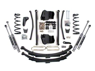 BDS 4-Inch Long Arm Suspension Lift Kit with Reaf Leaf Springs and NX2 Nitro Shocks (05-07 4WD 5.7L RAM 2500 Power Wagon w/ 3.50-Inch Axle)