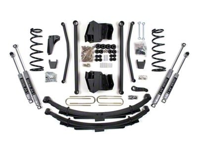 BDS 4-Inch Long Arm Suspension Lift Kit with Reaf Leaf Springs and NX2 Nitro Shocks (2008 4WD 5.7L RAM 2500 Power Wagon w/ 3.50-Inch Axle)