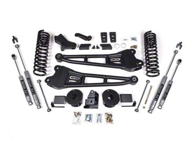 BDS 4-Inch Radius Arm Suspension Lift Kit with NX2 Nitro Shocks (14-18 4WD 6.7L RAM 2500 w/ Air Ride)