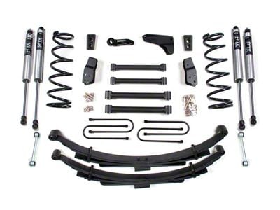 BDS 4-Inch Suspension Lift Kit with Reaf Leaf Springs and FOX 2.0 Performance Shocks (05-07 4WD RAM 2500 Power Wagon w/ 3.50-Inch Axle)