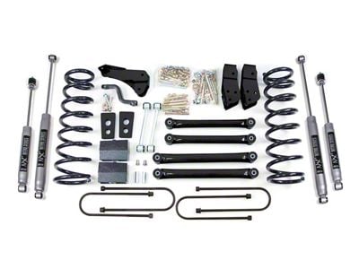 BDS 4-Inch Suspension Lift Kit with Rear Lift Blocks and NX2 Nitro Shocks (2008 4WD RAM 2500 Power Wagon)