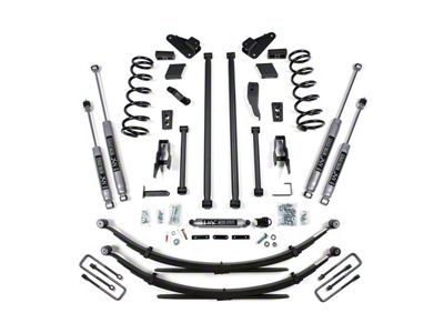 BDS 4.50-Inch Long Arm Suspension Lift Kit with Rear Leaf Springs and NX2 Nitro Shocks (94-99 4WD RAM 2500)