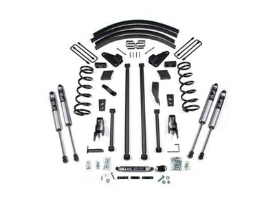 BDS 4.50-Inch Long Arm Suspension Lift Kit with Rear Lift Blocks, Add-A-Leaf and FOX 2.0 Performance Shocks (94-99 4WD RAM 2500 w/ Factory Overload Springs)