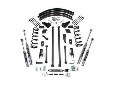 BDS 4.50-Inch Long Arm Suspension Lift Kit with Rear Lift Blocks, Add-A-Leaf and NX2 Nitro Shocks (94-99 4WD RAM 2500 w/o Factory Overload Springs)