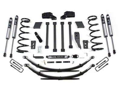 BDS 4.50-Inch Suspension Lift Kit with Rear Leaf Springs and FOX 2.0 Performance Shocks (94-99 4WD RAM 2500)