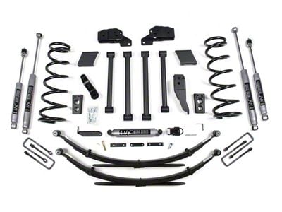 BDS 4.50-Inch Suspension Lift Kit with Rear Leaf Springs and NX2 Nitro Shocks (94-99 4WD RAM 2500)