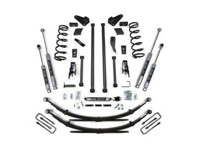 BDS 5-Inch Long Arm Suspension Lift Kit with Rear Leaf Springs and NX2 Nitro Shocks (00-02 4WD RAM 2500)