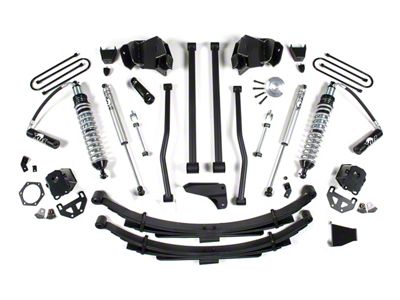 BDS 6-Inch Long Arm Suspension Lift Kit with Rear Leaf Springs, FOX 2.5 Coil-Overs and FOX 2.0 Performance Shocks (09-13 4WD 5.9L 6.7L RAM 2500)