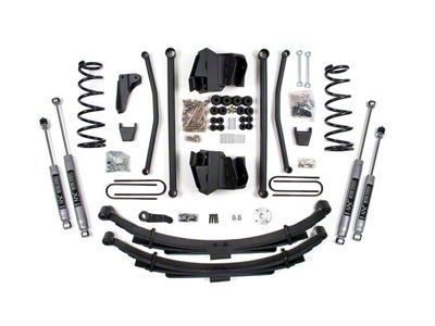 BDS 6-Inch Long Arm Suspension Lift Kit with Rear Leaf Springs and NX2 Nitro Shocks (03-07 4WD 5.9L, 6.7L RAM 2500 w/ 4-Inch Axle)