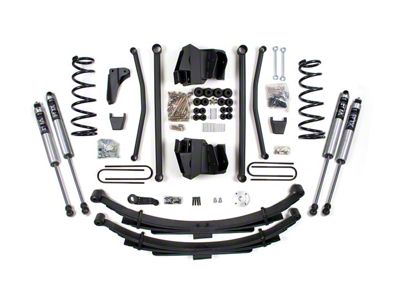 BDS 8-Inch Long Arm Suspension Lift Kit with Rear Leaf Springs and FOX 2.0 Performance Shocks (2008 4WD 5.9L RAM 2500 w/ Automatic Transmission & Rear 4-Inch Axle)